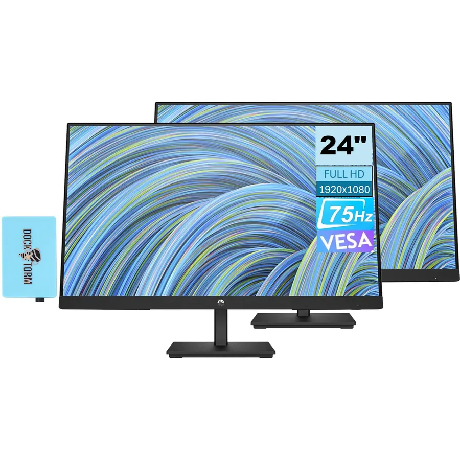 HP V24v G5, 23.8-inch, Full HD (1920 x 1080) FHD Monitor, AMD FreeSync (V24v G5, Black)