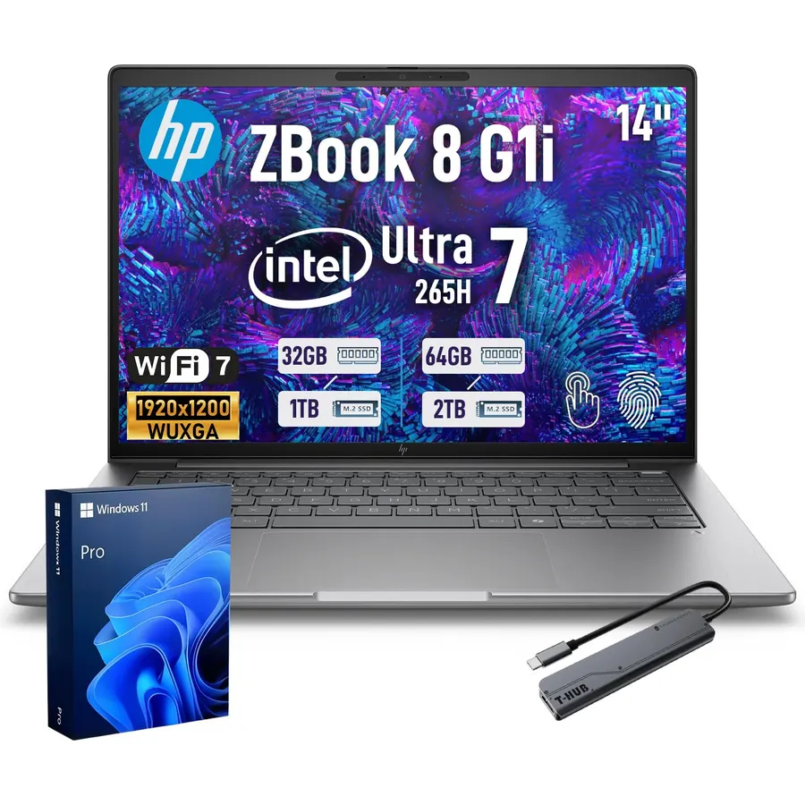 HP ZBook 14" FHD+ Intel Core Ultra 7 265H & RTX 500 Ada AI Business Laptop