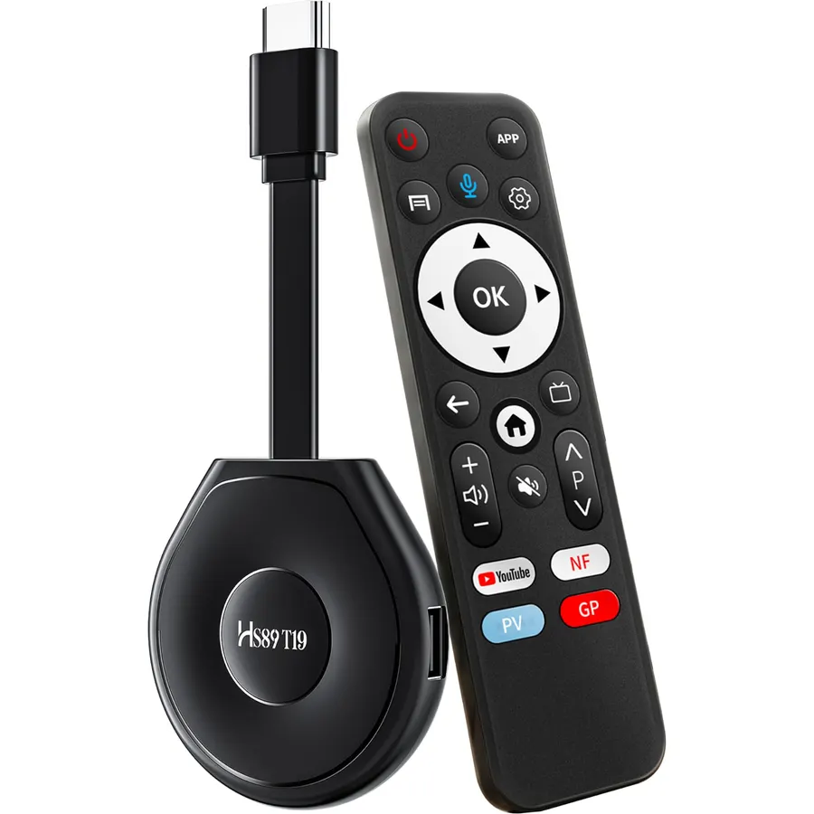 HS89 T19 Android 14.0 TV Stick,4GB RAM 32GB ROM with RK3539 Dual-Band Wifi6
