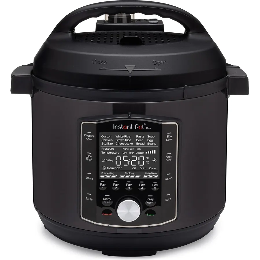 Instant Pot Pro 8 Qt 10-in-1 Electric Pressure Cooker, Black