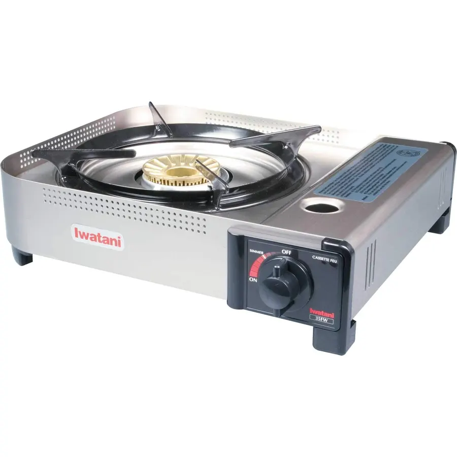 Iwatani 35FW Single-Burner Butane Portable Cooktop Indoor & Outdoor Cooking Stove Medium