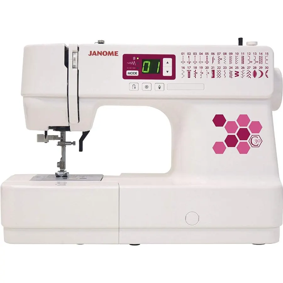 Janome Sewing Machine, White, W16" x H12" x D 7"