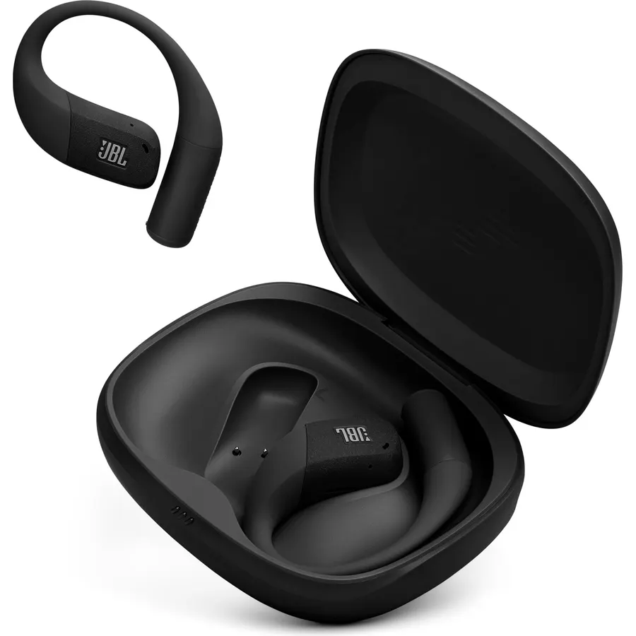 JBL Endurance Zone Open Ear Earbuds, Waterproof, Secure Fit - Black/Grey