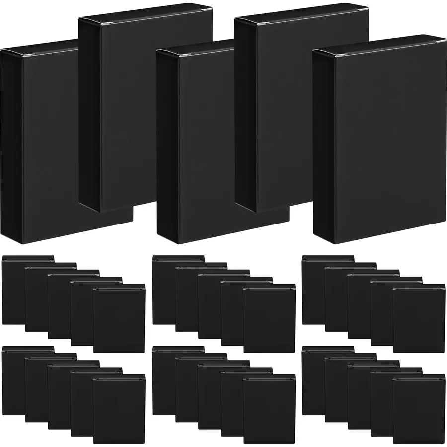 Jexine 50 Pcs Playing Card Box Empty Case Card Holder Bulk,Black