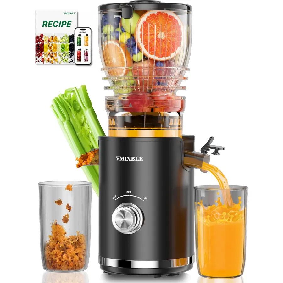 EUHOMY Cold Press Juicer Machines, 5.8" Wide Feed Chute Juicer Extractor