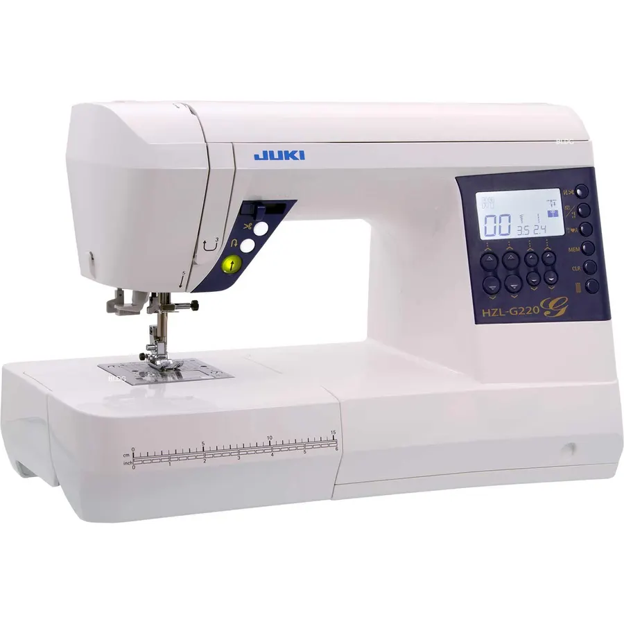 JUKI HZL-G220 Sewing Machine, White, Metal, 16 x 23 x 12.5 inches, 8.7 kg