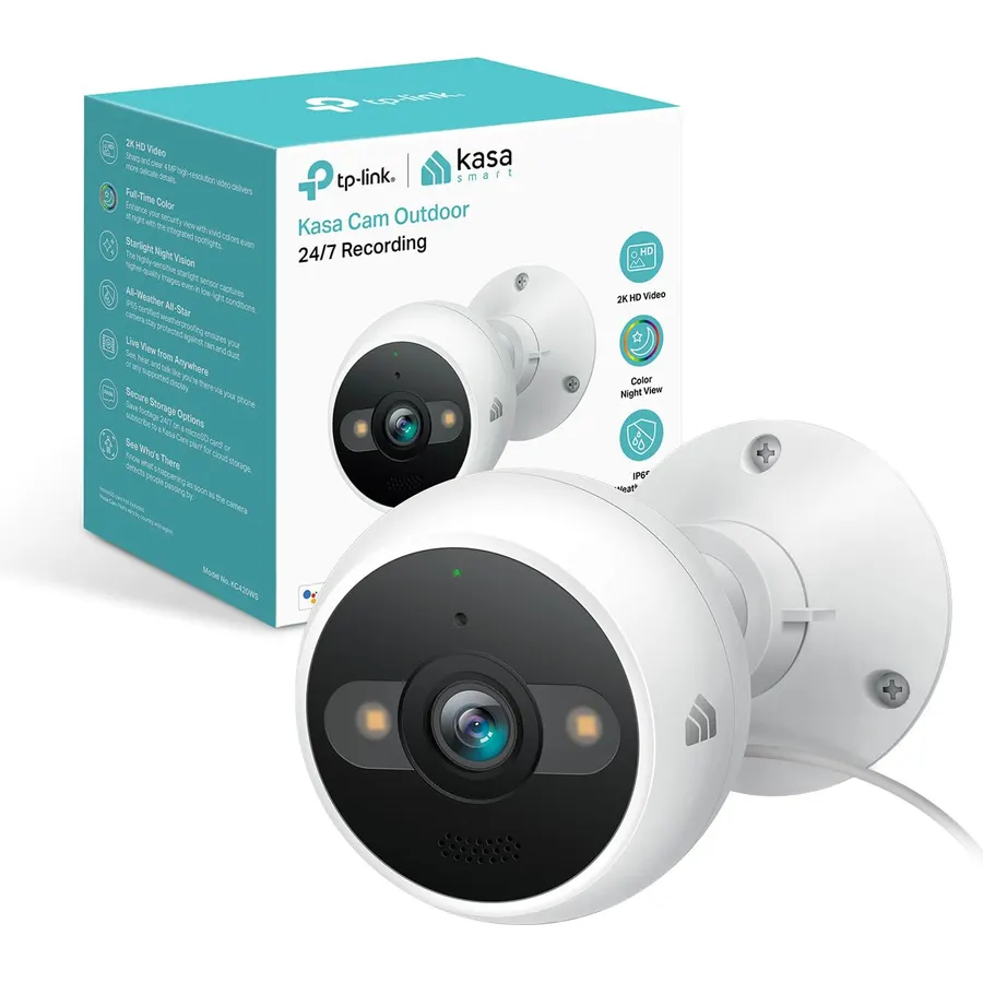 Kasa 2K+ Outdoor Wired Security Camera, KC420WS