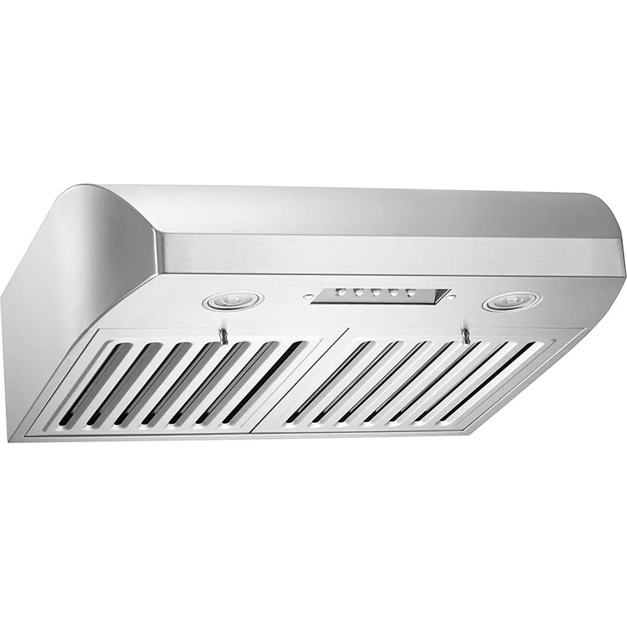 KOBE CHX2236SQB-1 Brillia 36-inch Under Cabinet Range Hood, 3-Speed, 680 CFM, Warm LED Lights, Baffle Filters, Top & Rear Exhaust