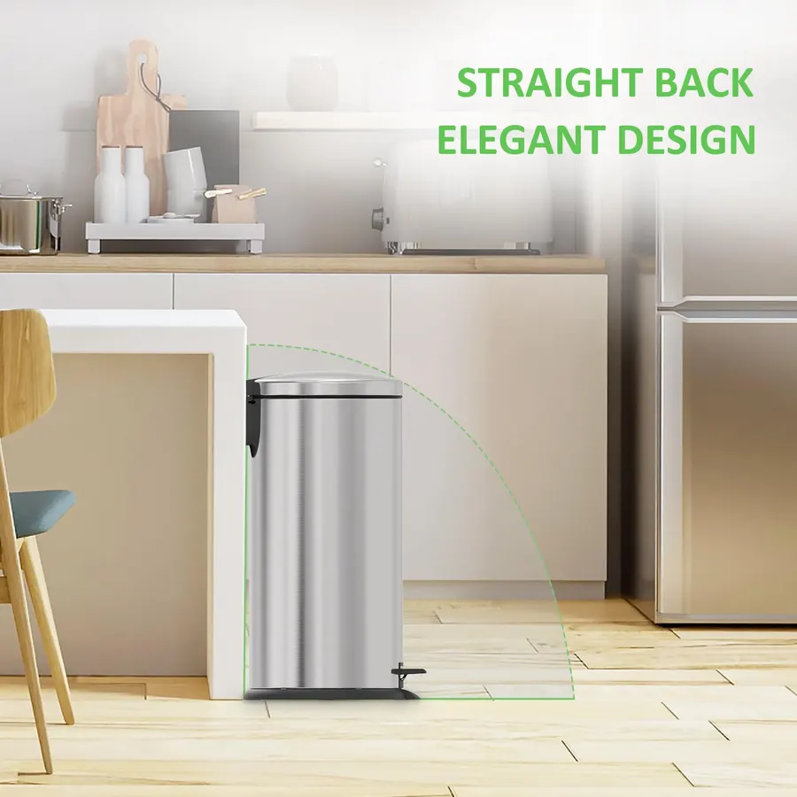 SONGMICS Kitchen Trash Can, 10.5 Gallon (40 L) Large Step Bin with Lid