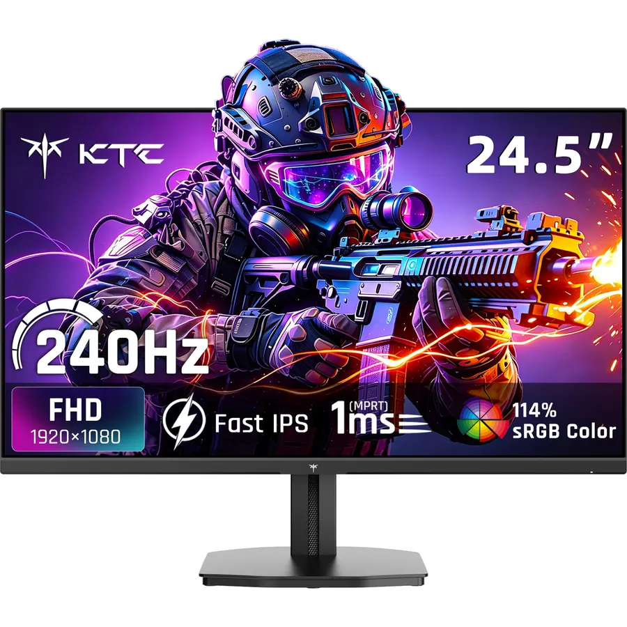 KTC 24.5 Inch 240Hz Gaming Monitor, FHD Computer Monitor Fast IPS, H25T7-A