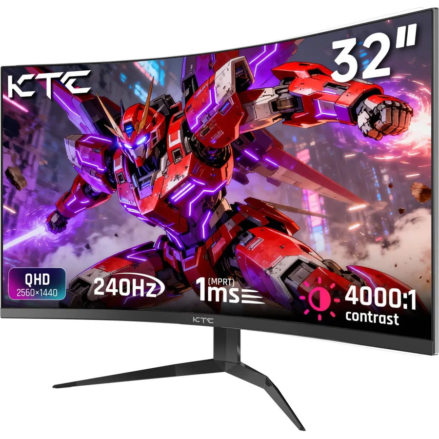 KTC 32 inch 240Hz Curved Gaming Monitor, 2K 1440P Computer Monitor,H32S25E