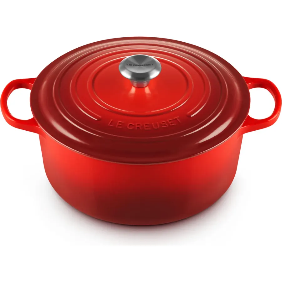 Le Creuset Enameled Cast Iron Round Dutch Oven, 7.25 qt., Cerise