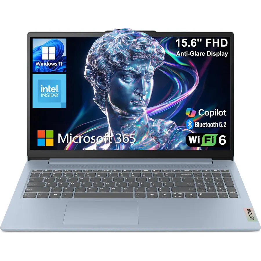 Lenovo Essential 15.6" FHD Laptop, Intel Processor, 8GB DDR5, 128GB Storage
