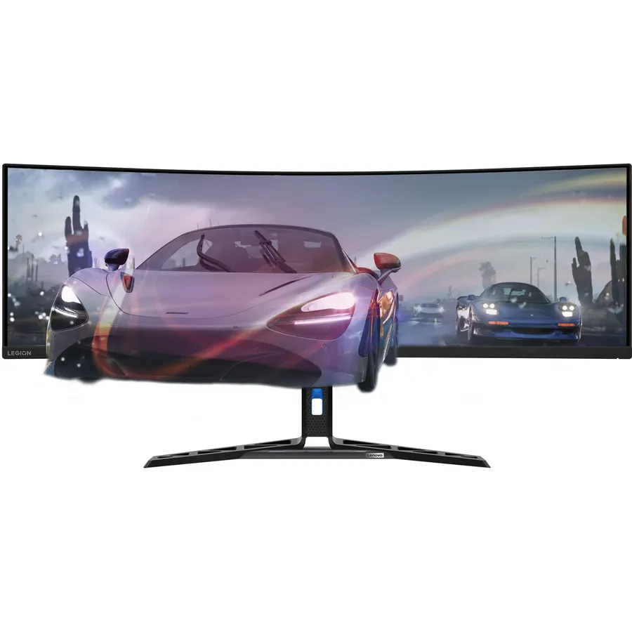 Lenovo Legion R45w-30 Gaming Monitor, 44.5” 32:9 Curved, DualQHD Resolution, 170Hz Refresh, 1ms MPRT, AMD FreeSync Premium Pro, HDR400, KVM, USB-C, RJ45, Lift/Tilt/Swivel Stand, 450 nits, Black