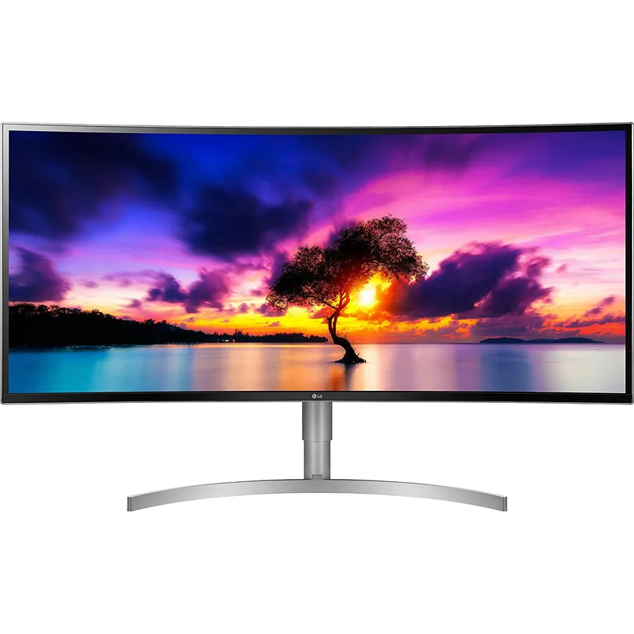 LG 38WK95C-W UltraWide Monitor 38" 21:9 Curved WQHD+ (3840 x 1600) IPS Display, sRGB 99% Color Gamut, HDR 10, USB Type-C, Color Calibrated, Tilt/Height Adjustable Stand - White