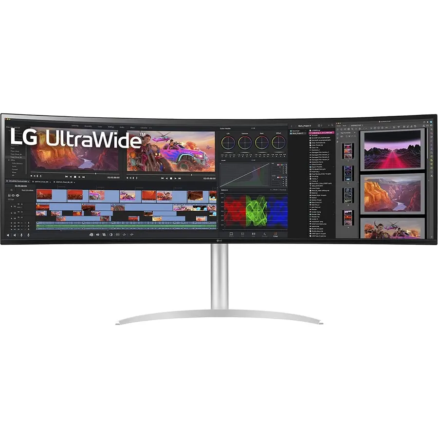 LG 49BQ95C-W 49" Monitor, TILT Height Swivel, White