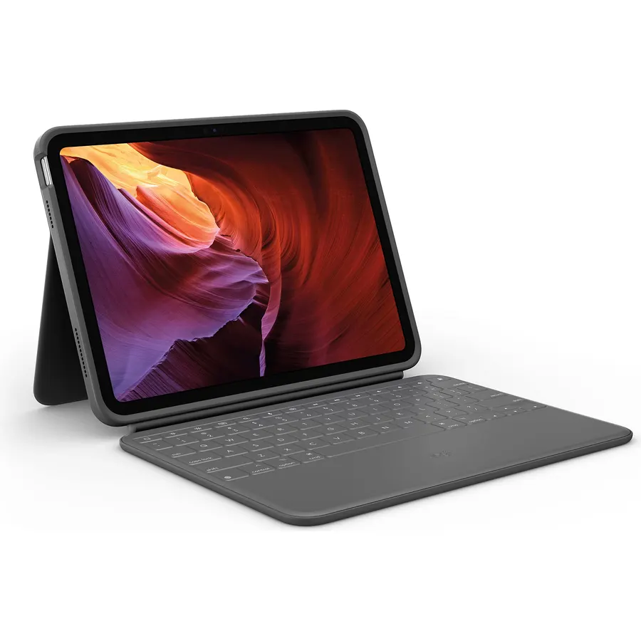 Logitech Rugged Folio iPad 10th Gen Keyboard Smart Connector - Graphite