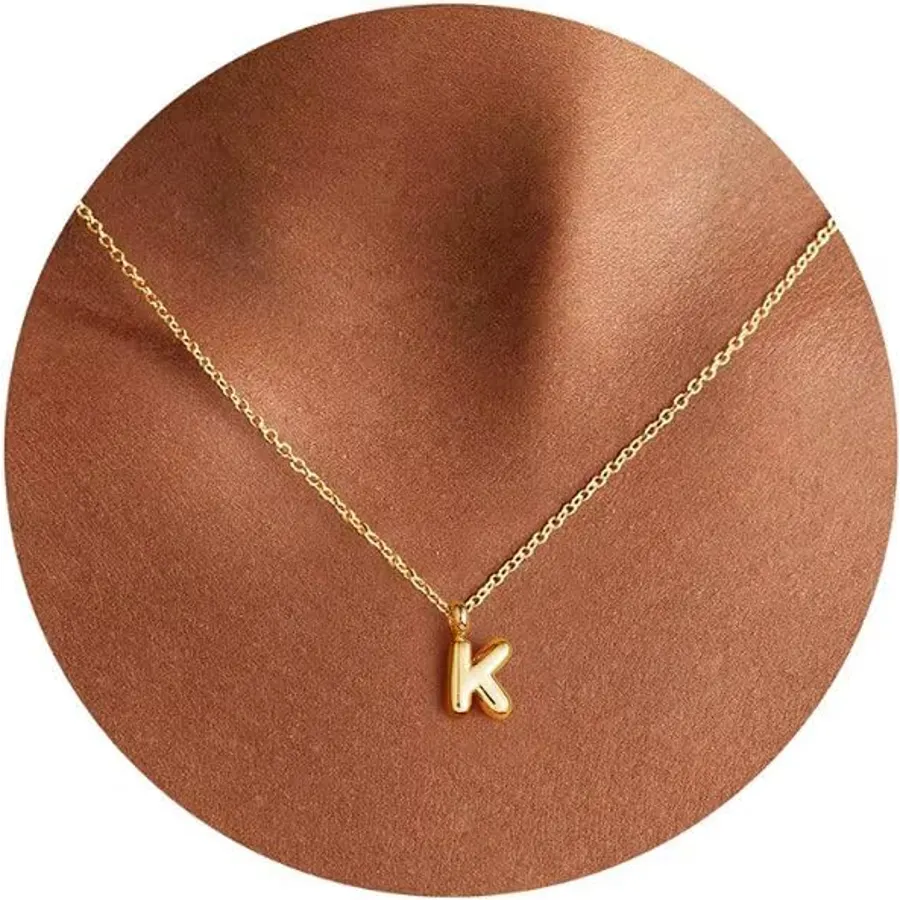 M MOOHAM Initial Necklace for Girls Kids Women - Cute Letter A-Z Necklaces