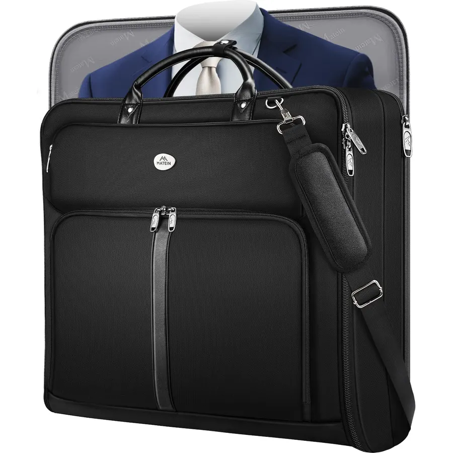 MATEIN Mens Garment Bags for Travel, Large Travel Suit Bag Up to 7 Suits