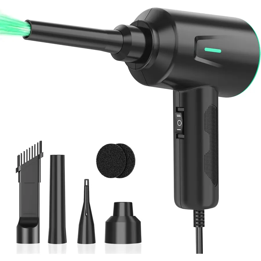Meudeen Air Duster - Electric Air Blower - 5.74oz High Power Cleaning for Computer - PC - 2 Gear Compressed Air