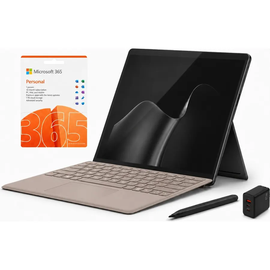 Microsoft Surface Pro 12 (2026) 13" 3K Touchscreen, 2-in-1 Laptop Tablet, Snapdragon X2 Plus NPU, 16GB RAM, 512GB SSD, Dune Pro Keyboard, Slim Pen, MS 365, Copilot+, Webcam, Windows 11, Black