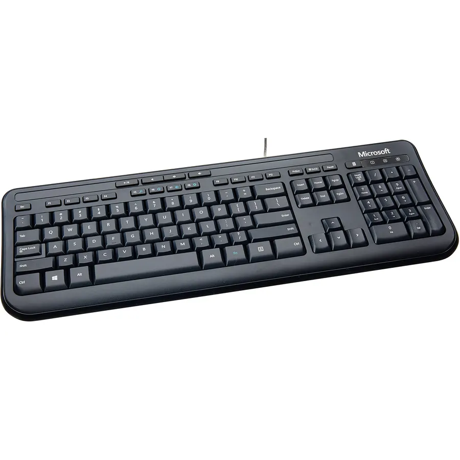 Microsoft Wired Desktop 600 (Black) - Wired Keyboard and Mouse Combo. USB Connectivity. Spill Resistant Design. Plug and Play