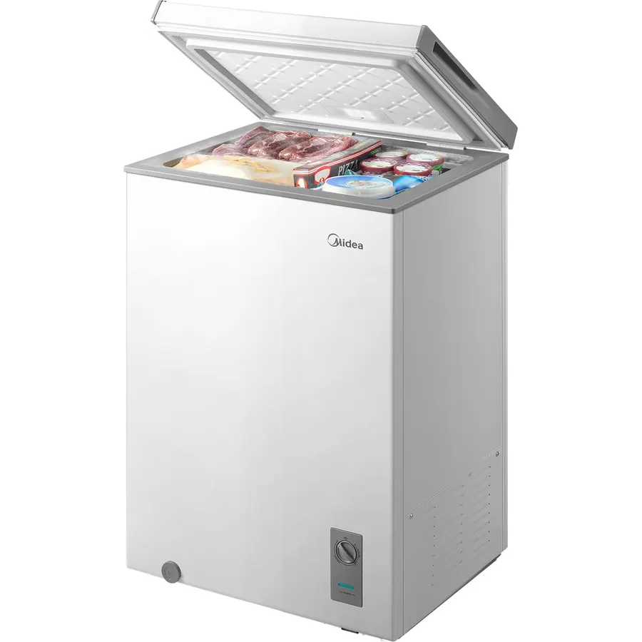 Midea 3.5 Cu.ft Chest Freezer, Fridge Freezer Convertible with LED Light