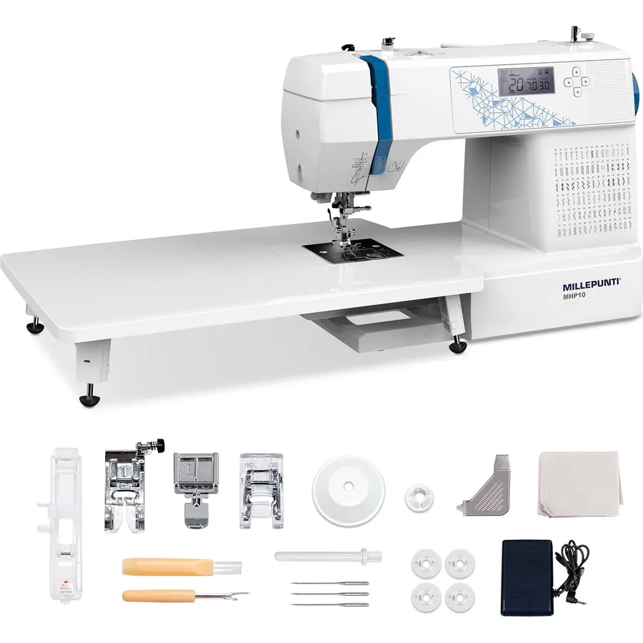 MILLEPUNTI MHP10 90 Stitches Electronic Sewing Machine With Extension Table