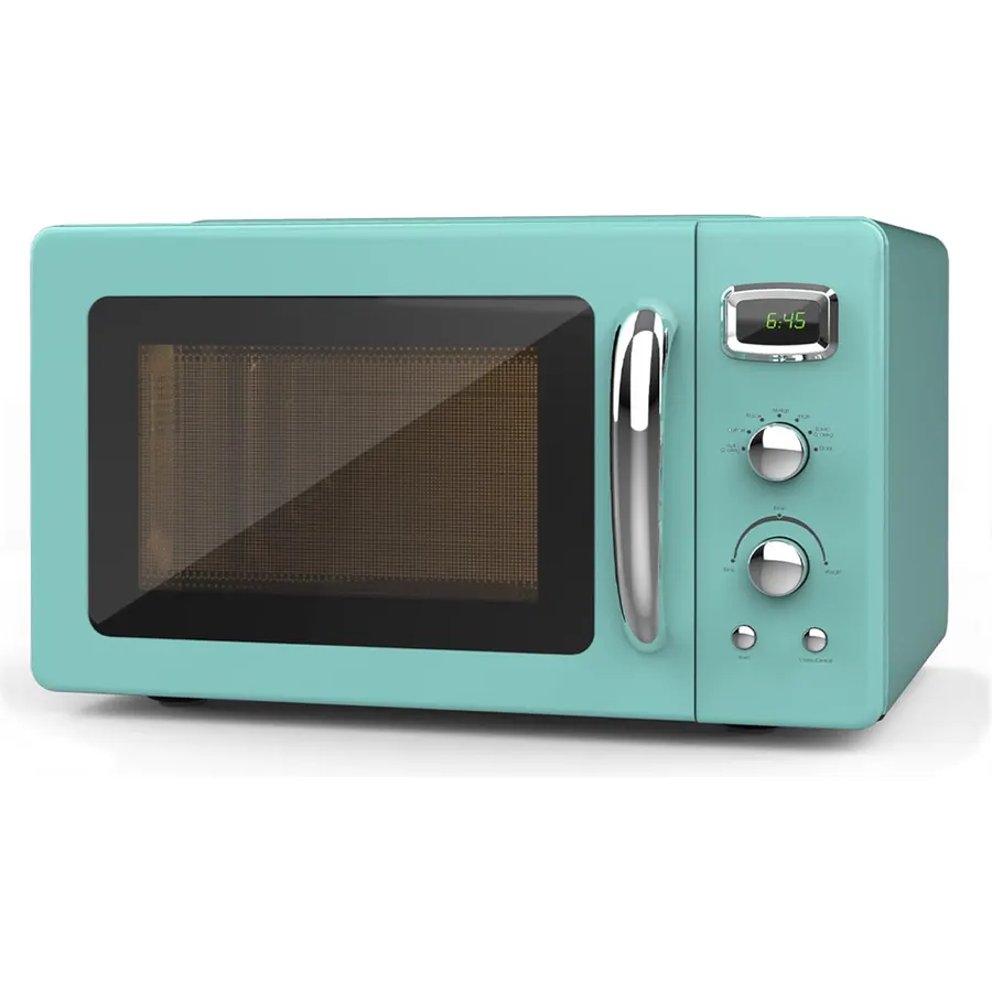 Moccha Retro Microwave Countertop with LED Display, 0.9 Cu.ft, Mint Green
