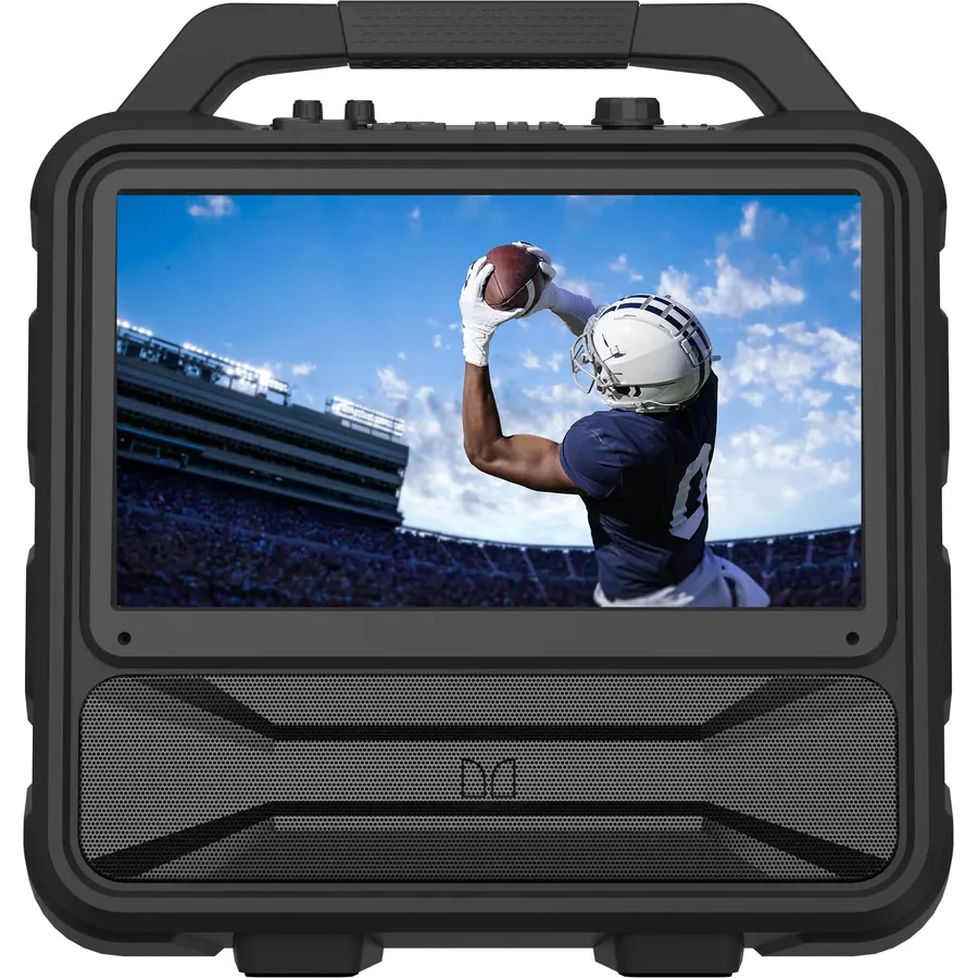 Monster Vision 2 | Portable Entertainment System with 15.6" 1080p Display & 60W Speakers | up to 25 Hours of Playtime | Dual HDMI Ports | Includes USB-C to HDMI Cable | ATSC Tuner for Portable TV use