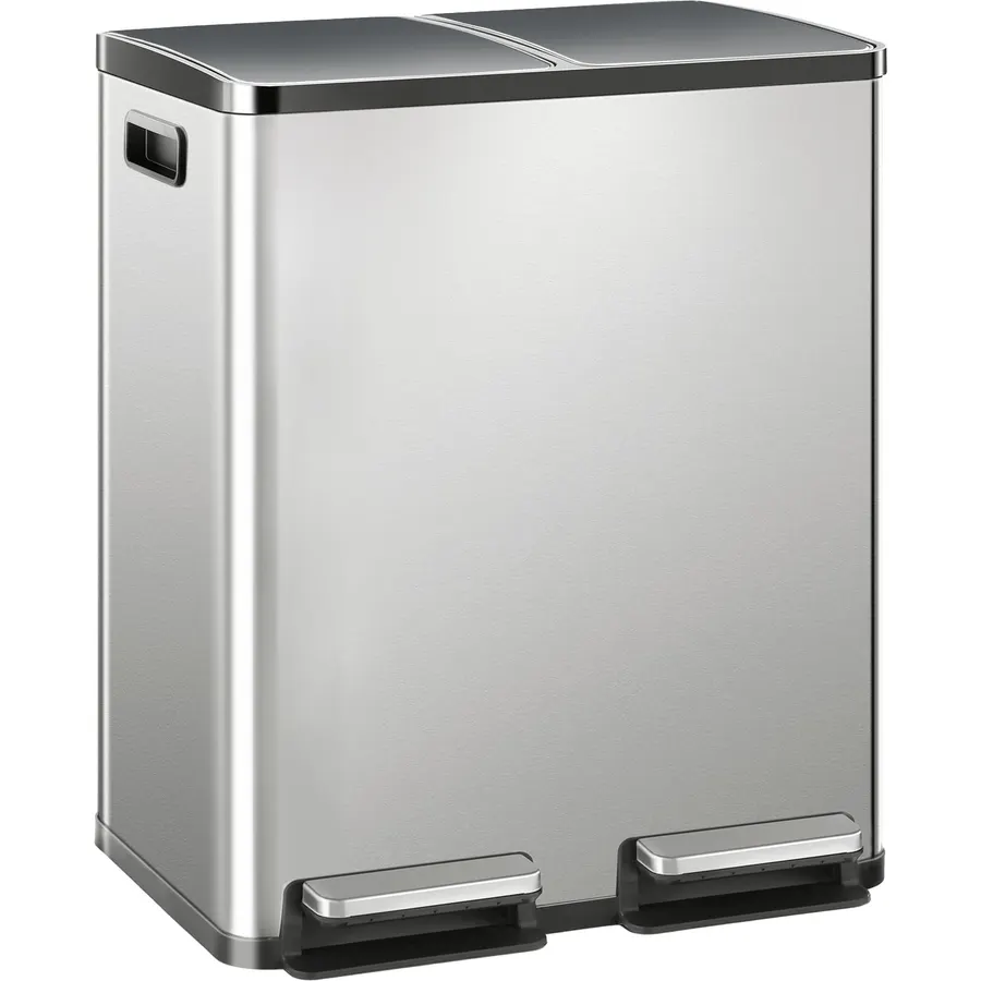 Garvee Kitchen Trash Can, 16 Gallon (2x8-Gallon) Dual Trash Can with Lid