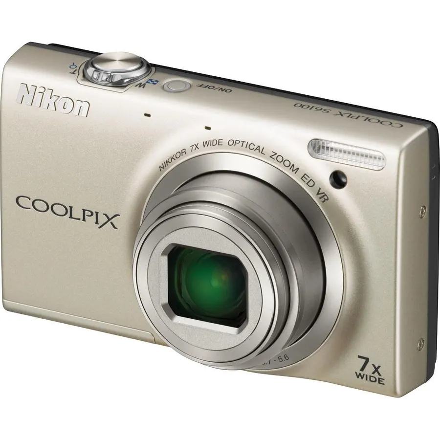 Nikon COOLPIX S6100 16 MP Digital Camera with 7x NIKKOR Wide-Angle Optical Zoom Lens and 3-Inch Touch-Panel LCD (Silver) (OLD MODEL)