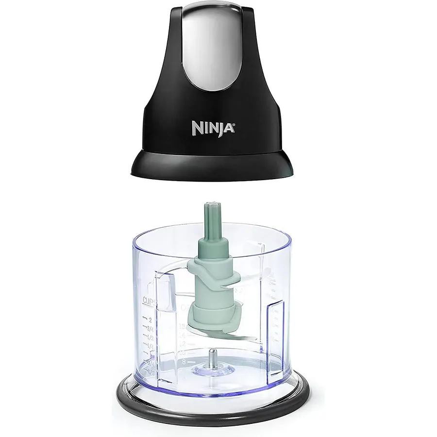 Ninja Food Chopper Express Chop with 200-Watt, 16-Ounce Bowl for Mincing, Chopping, Grinding, Blending and Meal Prep (NJ110GR), Gray