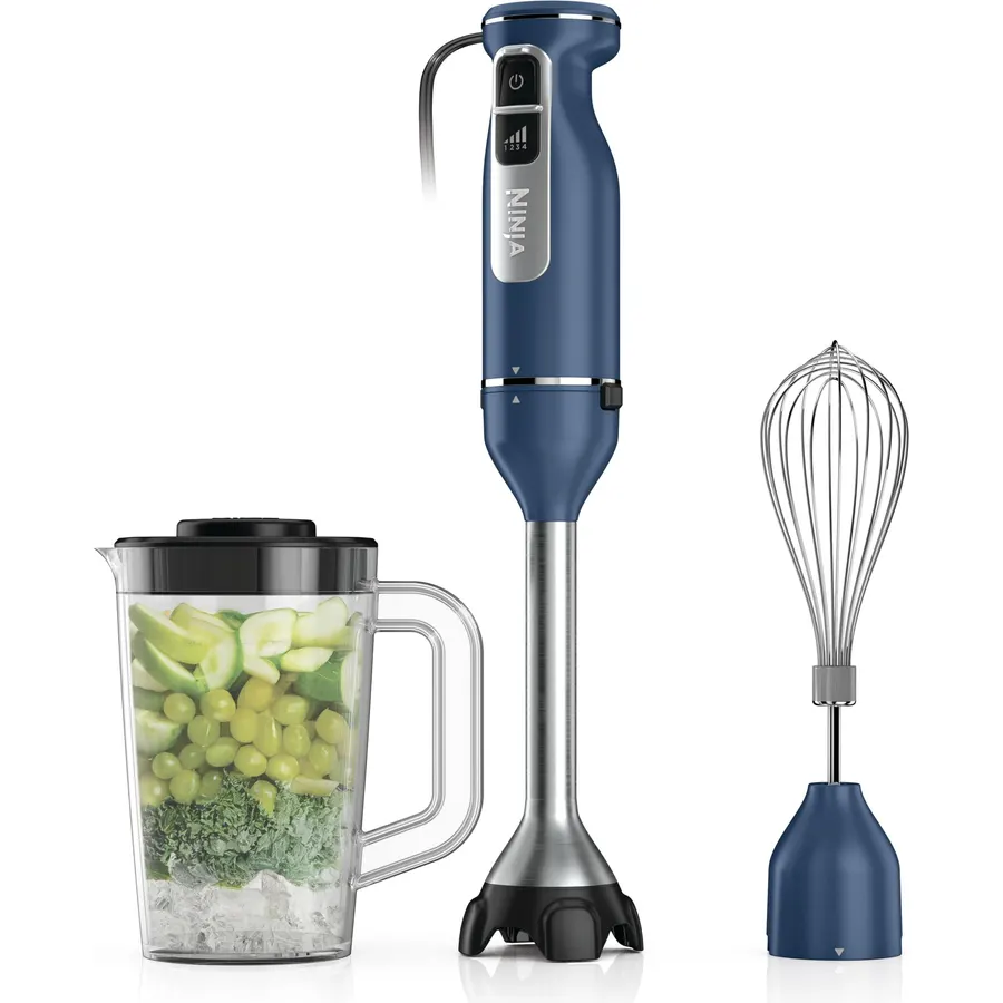 Ninja Immersion Blender & Whisk, 4 Speeds, 4oz Cup, Deep Navy, CI201ND