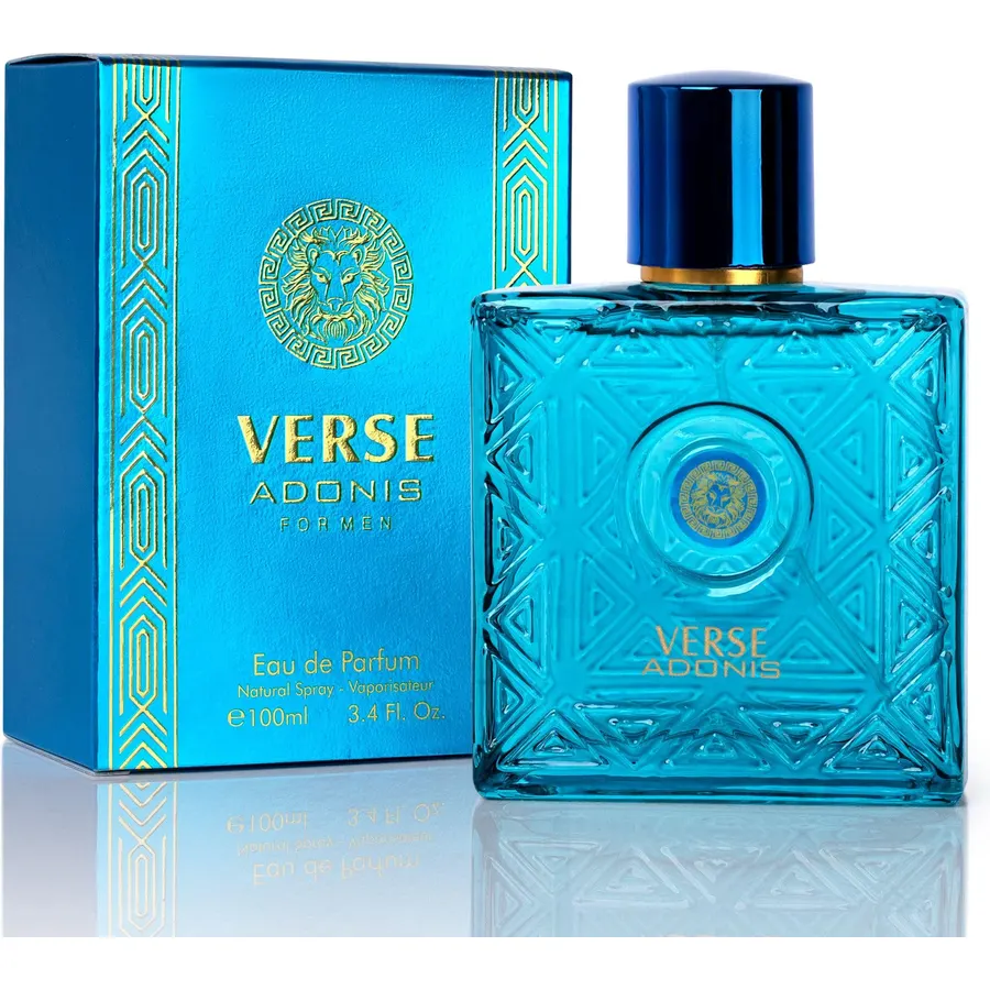 NovoGlow Verse Adonis Eau De Parfum for Men 3.4 Fl. Oz. 100ml Men's Perfume Refreshing Combination of Woody Floral & Fruity Scents - Masculine Scent Lasts All Day A Gift for Any Occasion