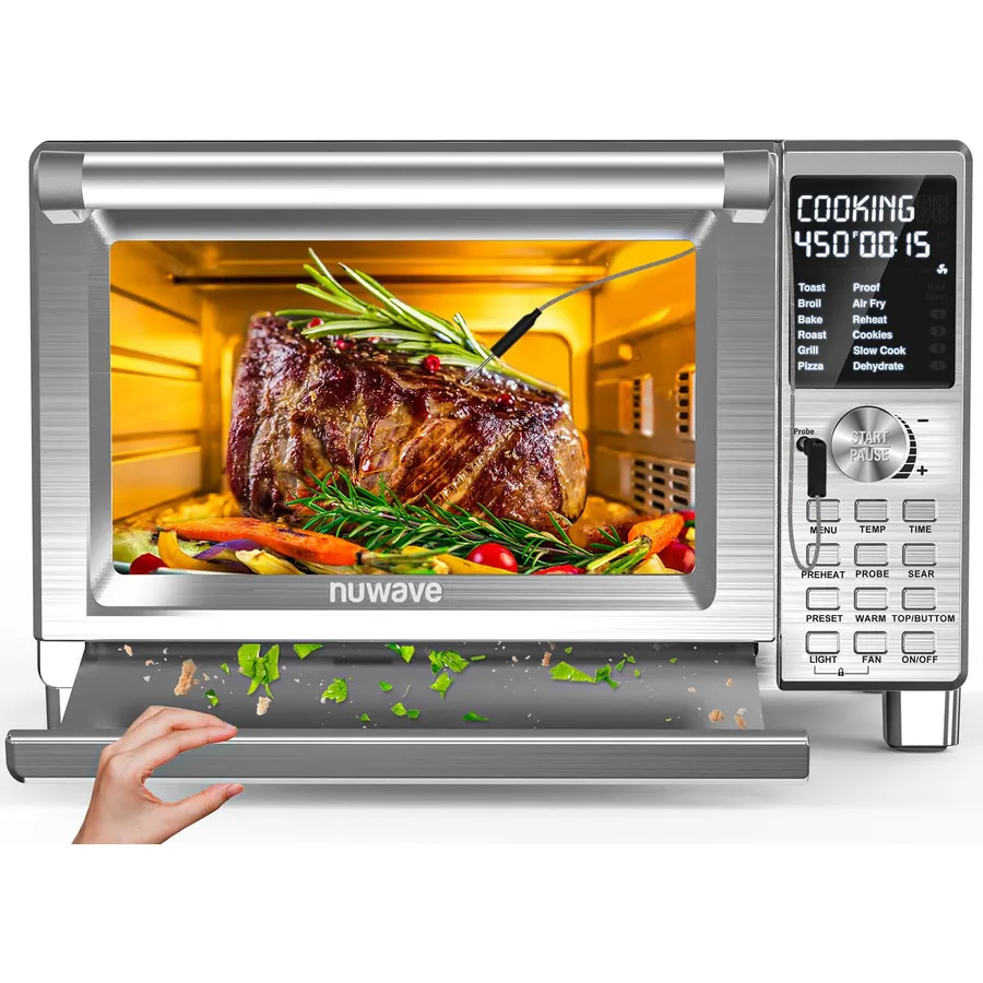 Nuwave Bravo XL Pro Air Fryer Toaster Oven, Improved 100% Super Convection