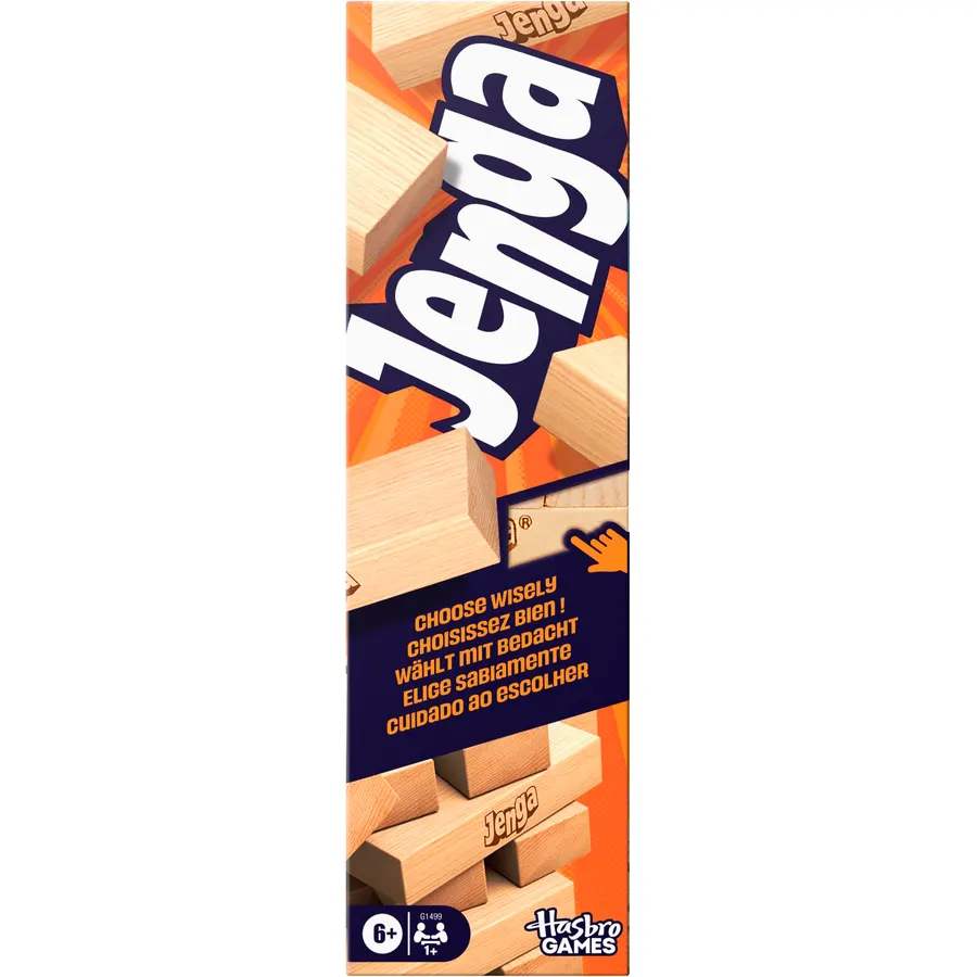 Official Hasbro Games Jenga Game | Digital Die for 6 More Ways to Play | Original Wood Block Game | Stacking Tower | Ages 6+ | 1+ Players | Party Games