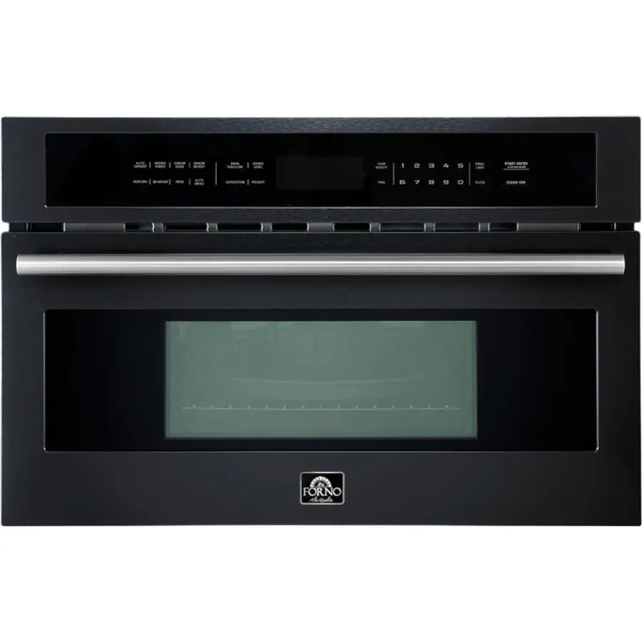 Oliena Espresso Black 30 Inch Built-In Microwave Convection Oven, 1.6 cu.ft., 1000W/1750W