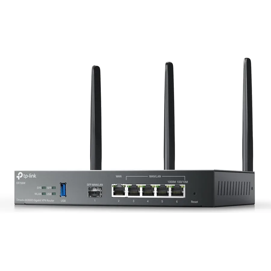 Omada ER706W, Gigabit AX3000 WiFi 6 VPN Router
