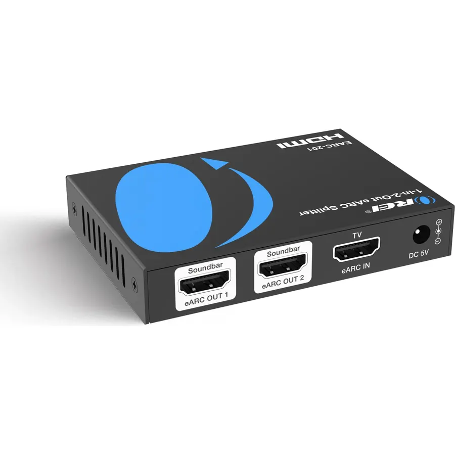 OREI eARC Audio Splitter 1-In-2-Out, Dolby Atmos, DTS:X, TrueHD, CEC