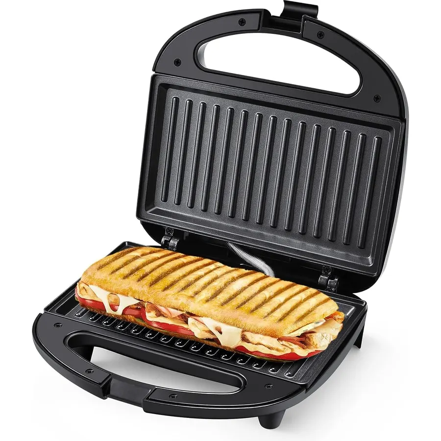 OSTBA Panini Press Sandwich Maker, 2-Slice Sandwich Toaster Grill