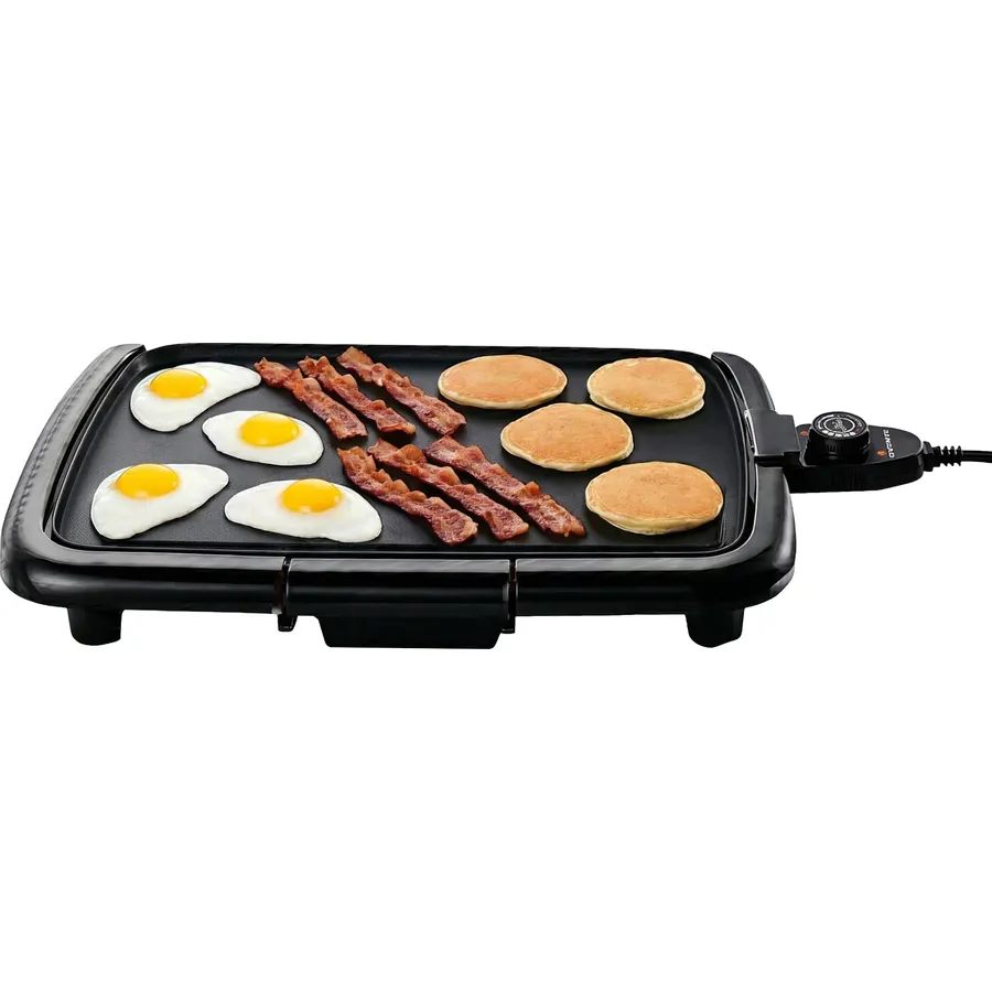 OVENTE Electric Griddle with 16 x 10 Inch Non-Stick Plate, Black GD1610B