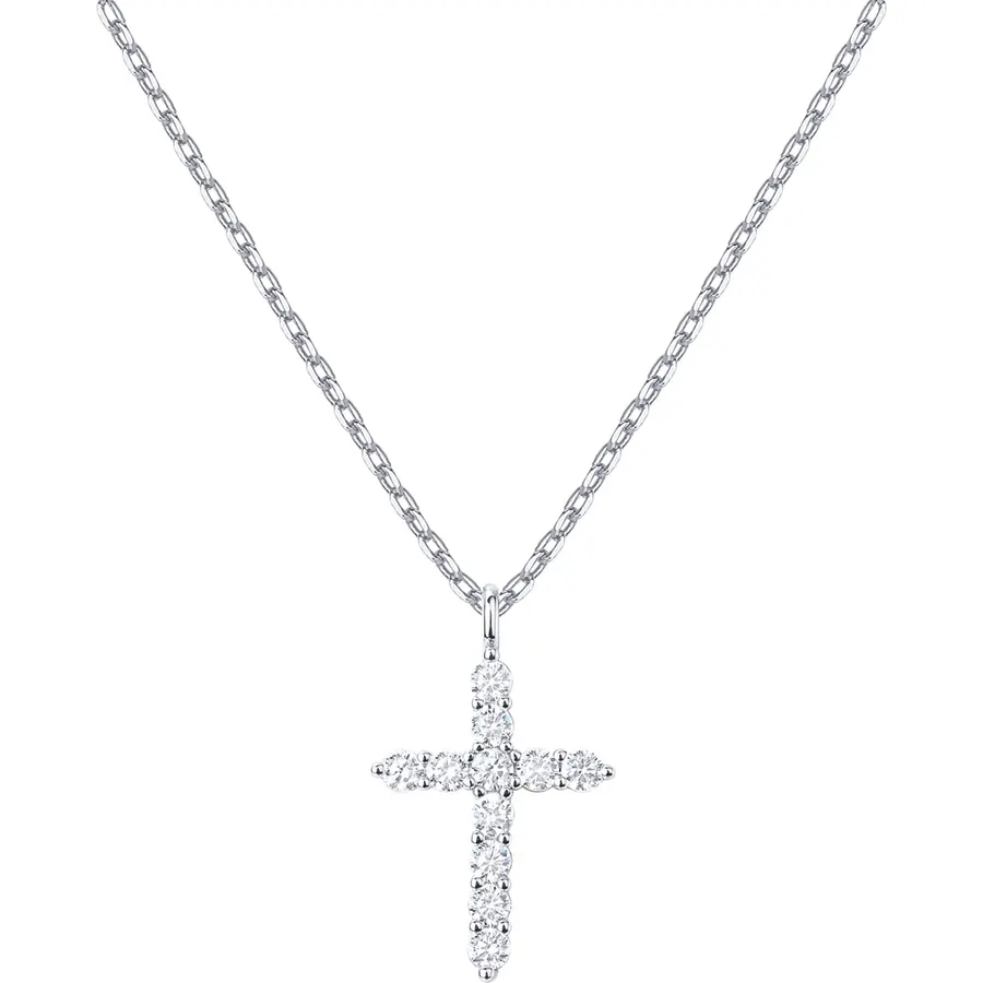 PAVOI 14K Gold Plated Cubic Zirconia Cross Necklace for Women | Cross Faith Pendant Necklaces
