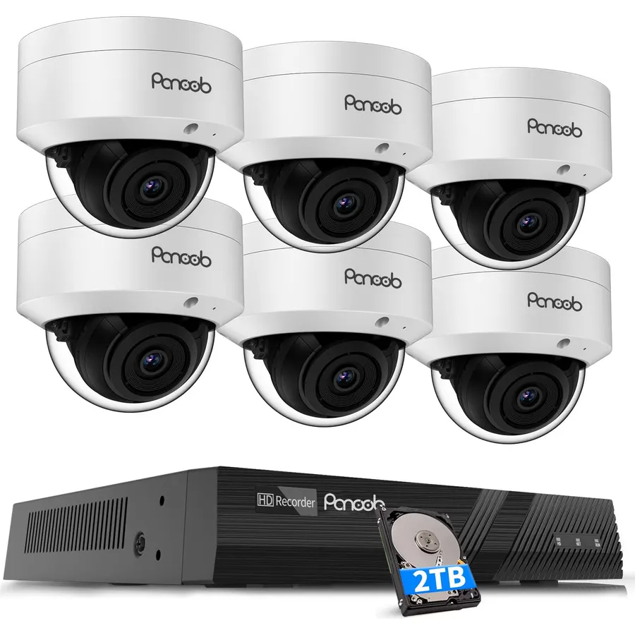 PoE Security Camera System with 2TB HDD, PD54A0608-5M2
