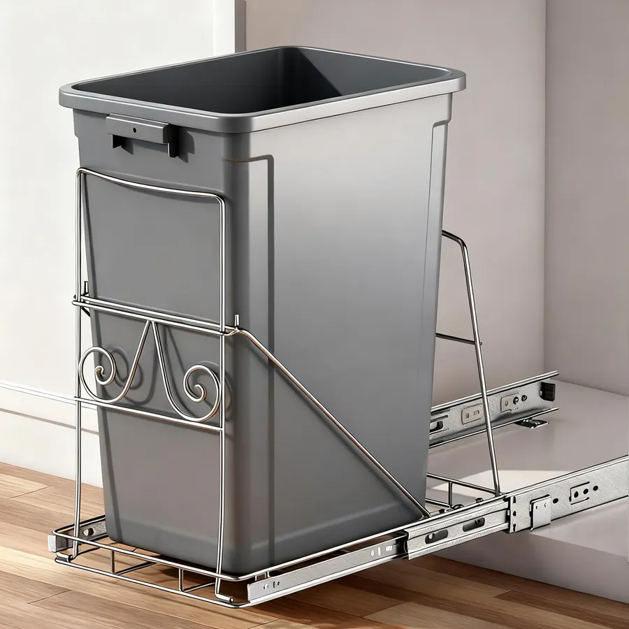 Pull Out Trash Can Under Cabinet for 7–11 Gallons Trash Can, No Bin