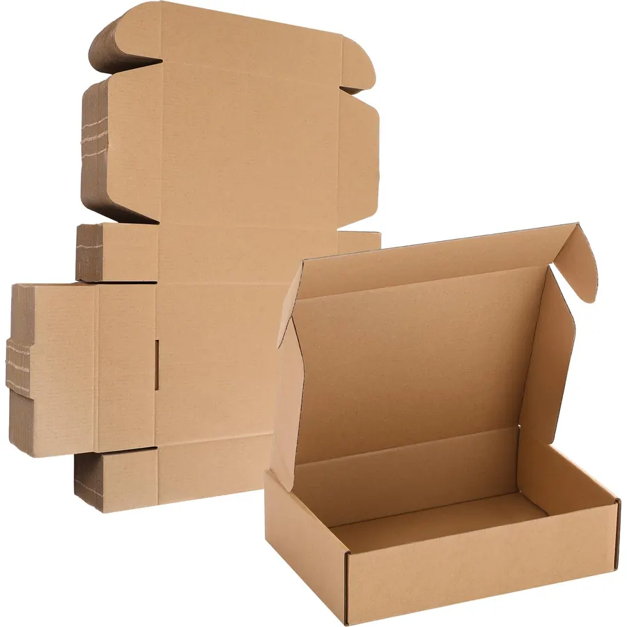 Qilery 100 Pcs 7.87x5.51x1.5'' Shipping Boxes Corrugated