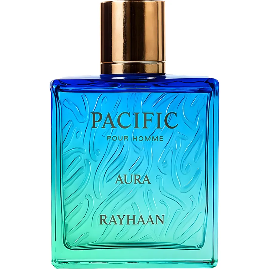 RAYHAAN Pacific Aura - Citrus, Aromatic, Mint, Amber, Fresh - Eau de Parfum Spray for Men, 3.4 Ounce / 100 ml