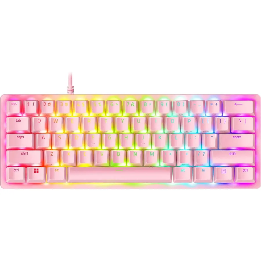Razer Huntsman Mini 60% Wired Gaming Keyboard, Pink Quartz