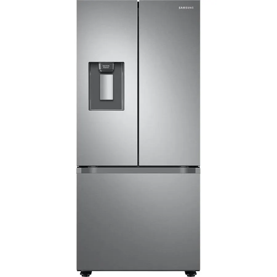 Samsung 22 cu. ft. Smart 3-Door French Door Refrigerator with External Water Dispenser, Stainless Steel, RF22A4221SR/AA