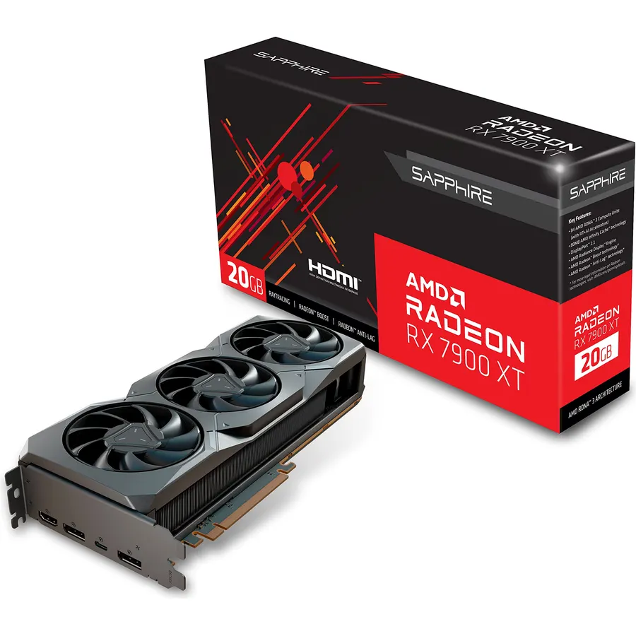 Sapphire 11323-02-20G Pulse AMD Radeon RX 7900 XT Gaming Graphics Card with 20GB GDDR6, AMD RDNA 3